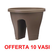 OFFERTA 10 VASO CORSICA FLOWER BRIDGE 30CM TAUPE