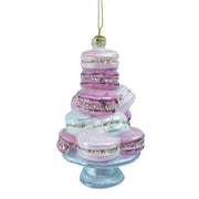 PENDENTE NATALIZIO A FORMA DI MACARONS ROSA 14CM