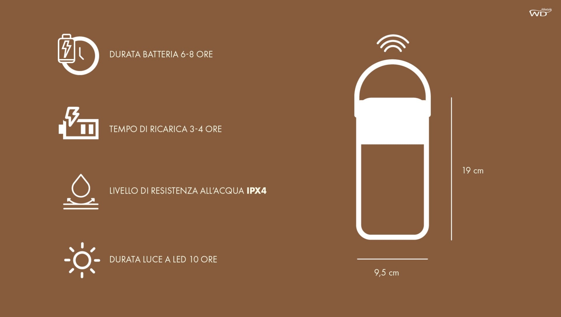 CASSA SPEAKER WIRELESS/BLUETOOTH CON LED ARGENTO SKYLINE