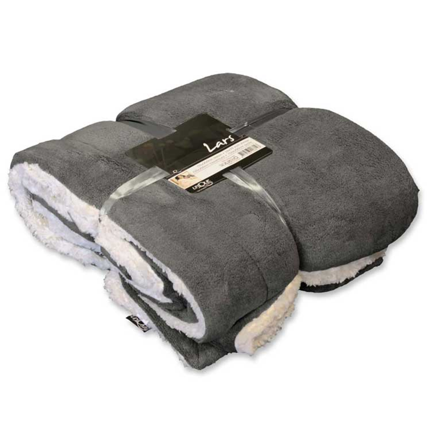 COPERTA PLAID LARS 150X200CM GRIGIO SCURO