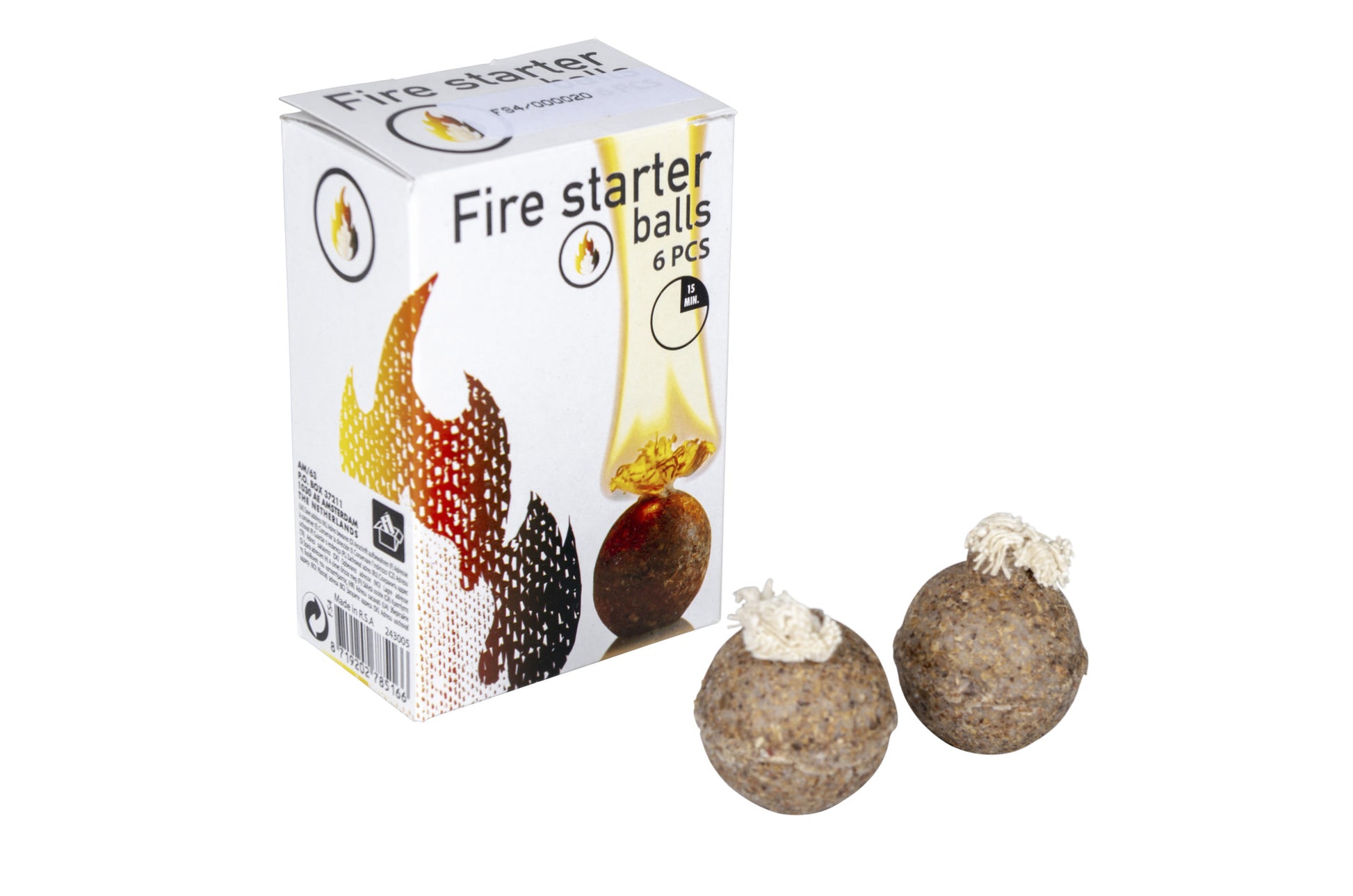 ACCENDIFUOCO 6PZ SFERA LEGNO 3,5CM