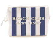 Trousse Valmer Beach Club 30x20x10 cm righe Blu Navy Marinette Off White