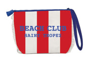 Trousse Pochette Beach Club Saint Tropez 20x14,5x7 cm Rosso Bianco Blu Kit2