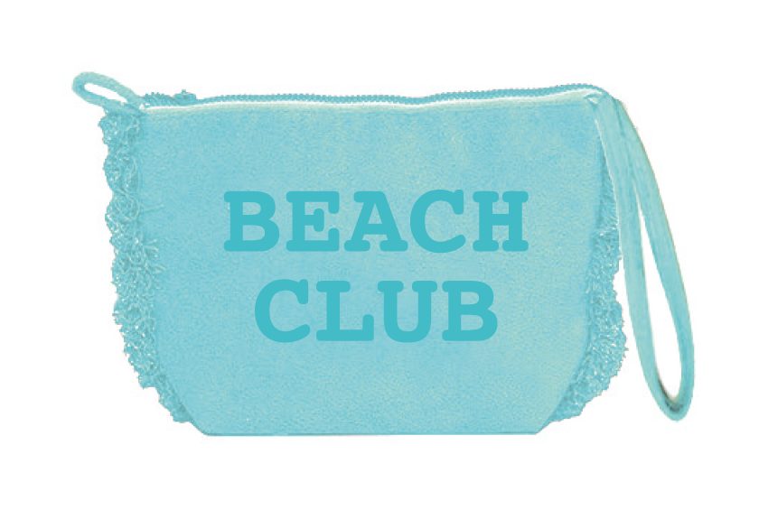 Trousse Beach Club 20x14,5x7 cm Azzurro Marinette Off White