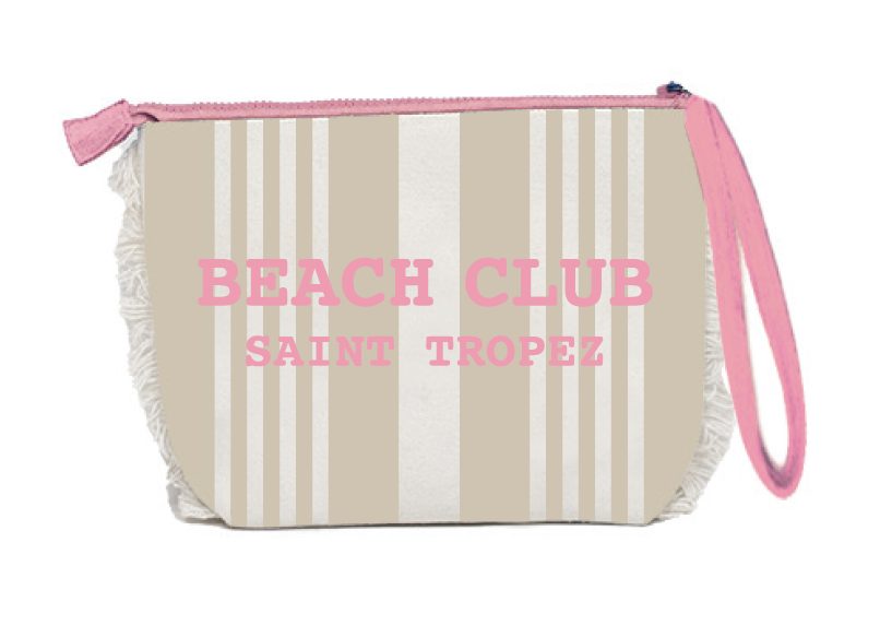 Trousse Pochette Beach Club 20x14,5x7 cm Beige Rosa Marinette Off White
