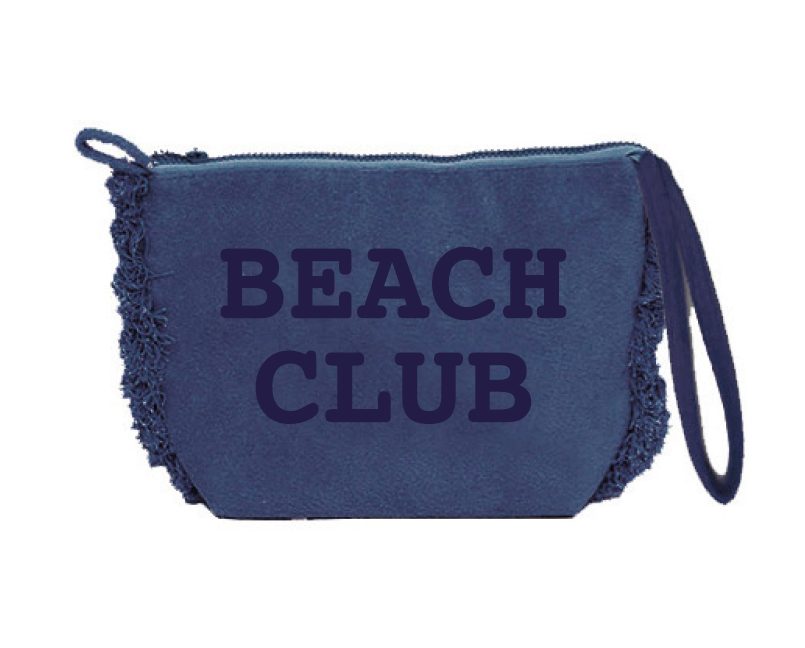 Trousse Beach Club 20x14,5x7 cm Blu Scuro Marinette Off White