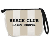 Trousse Beauty Case 20x14,5x7 cm Beige e Bianco a Righe Kitz Beach Club