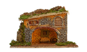 Ambientazione Borgo con Luce Multicolore 39X20X28H cm Peraga Christmas
