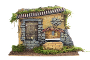 Fontana per Presepe Effetto Pietra e Muschio 22X17X22CM Peraga Christmas