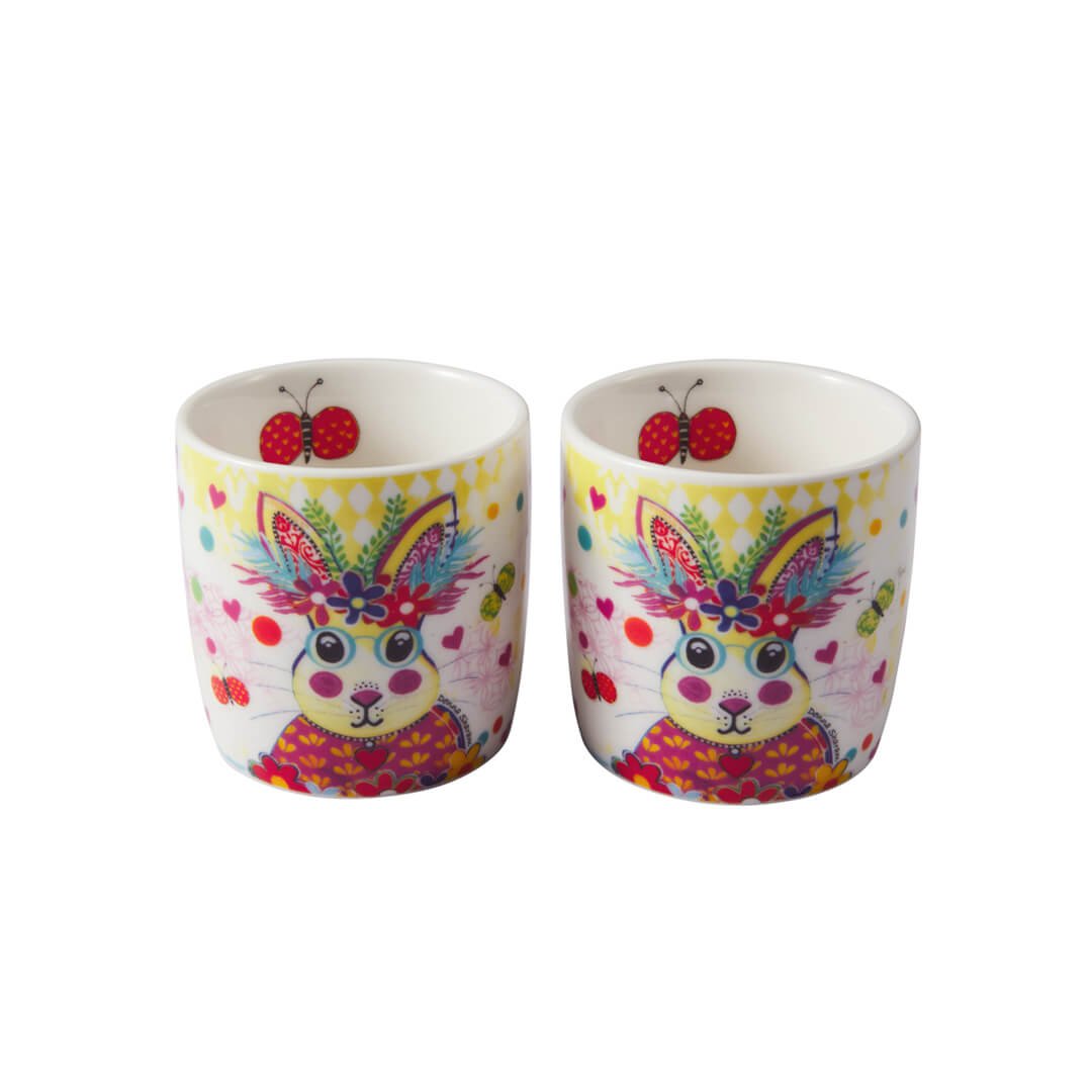 Set Tazzine Caffe Kaleidoscope Roger 100ml 2 Pezzi Porcellana Maxwell & Williams