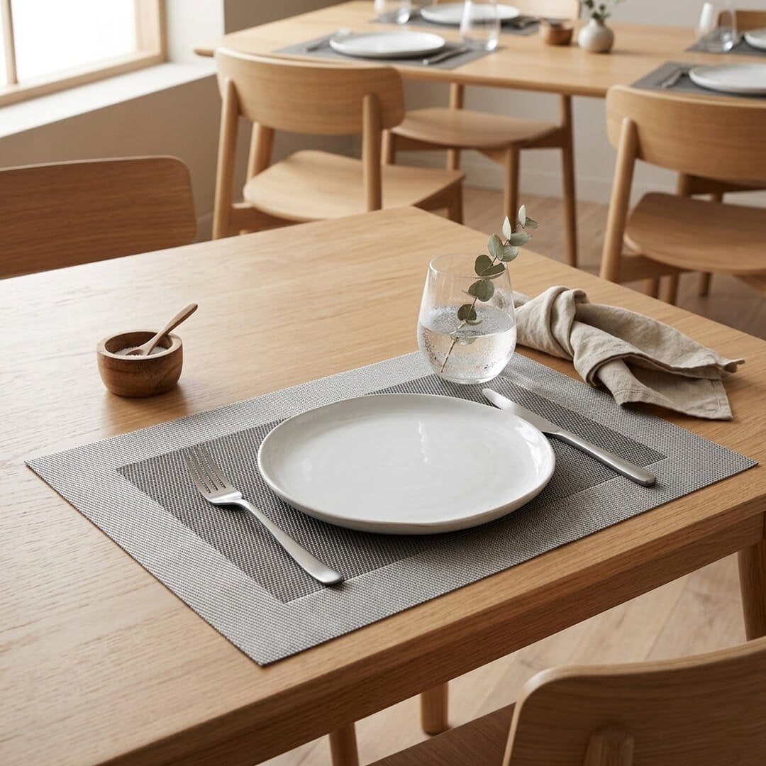 Tovaglietta Americana Bordo Largo 45x30cm Grigio LIVELLARA
