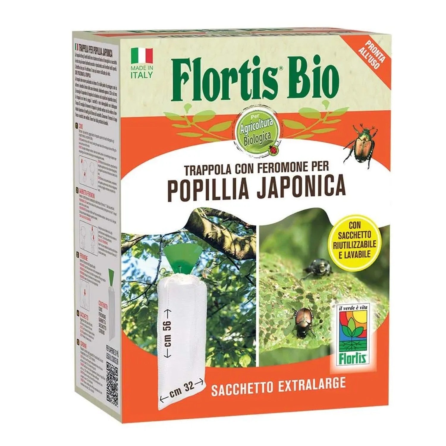 Trappola per Popillia Japonica a feromoni con sacchetto extralarge FLORTIS