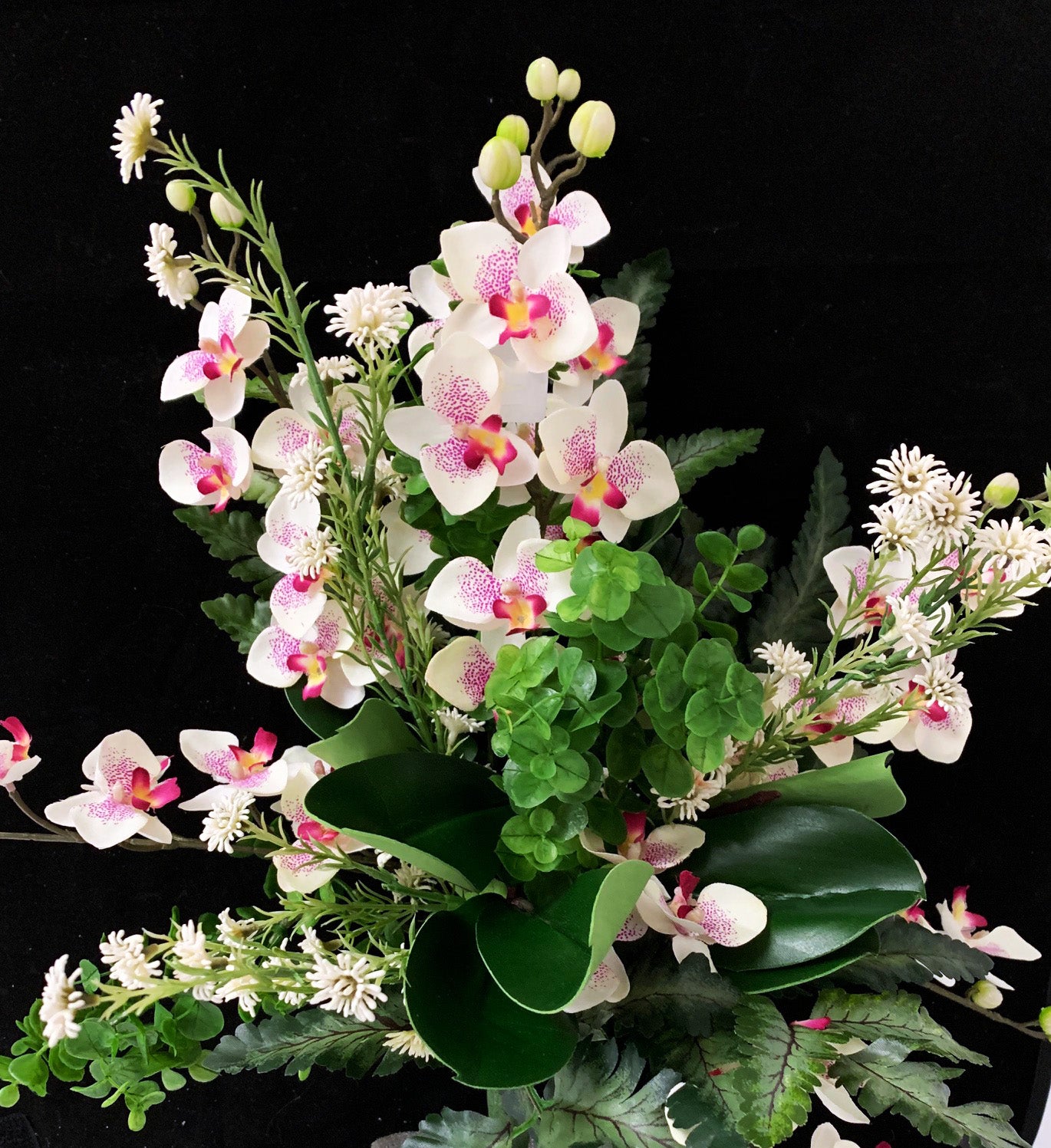 MAZZO PHALAENOPSIS ORCHIDEA ARTIFICIALE PER COMPOSIZIONI COLORE A SCELTA 42CM