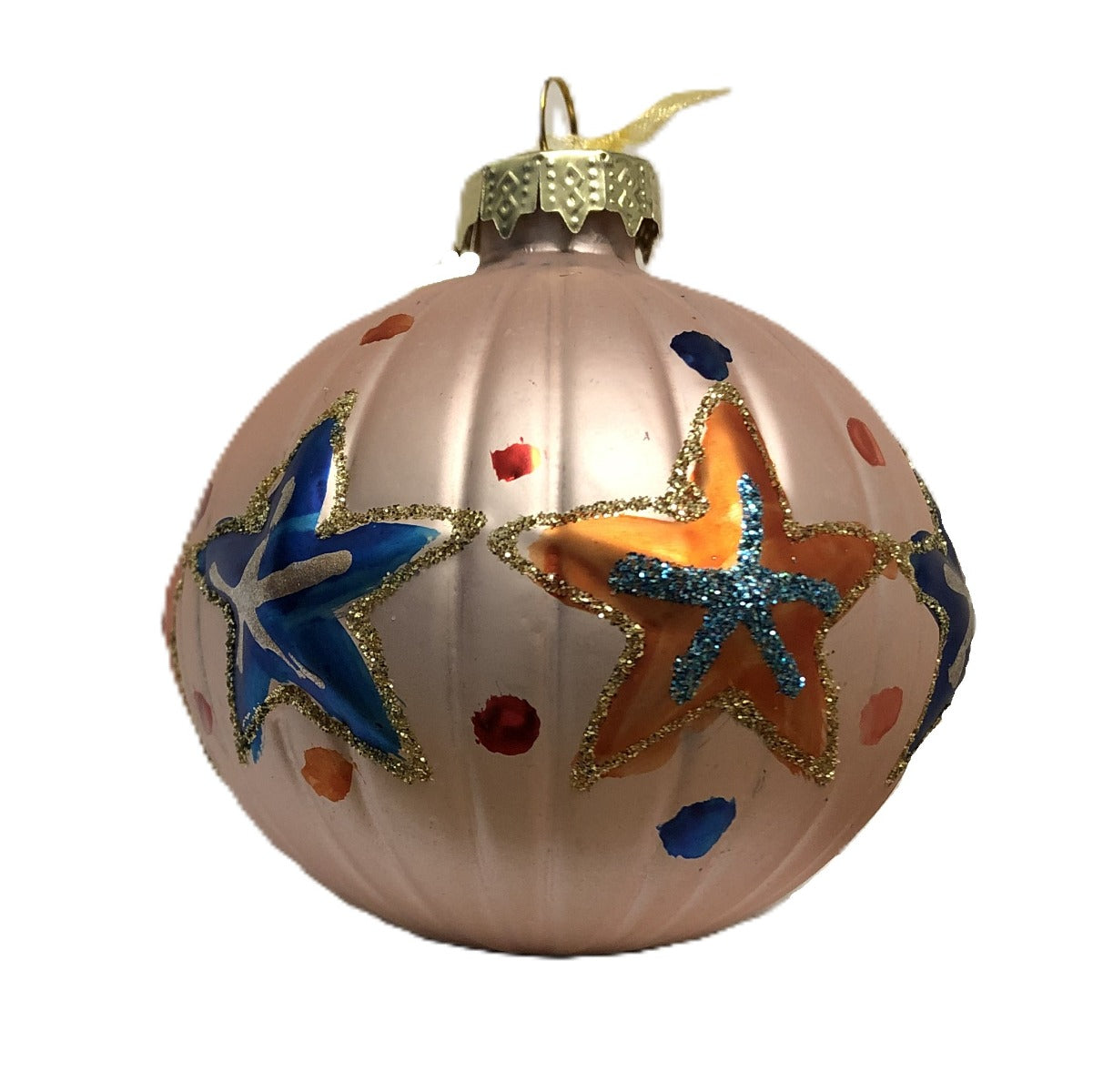 Pallina di natale opaca con Stelle Perla 8cm