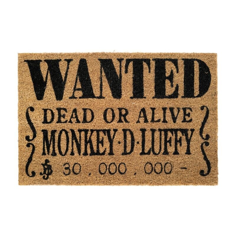 Zerbino One Piece Wanted Monkey D. Luffy 40x60cm Naturale Peraga Christmas
