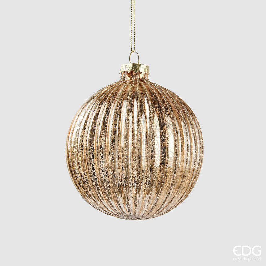 Addobbo Palla Righe D10 Oro EDG