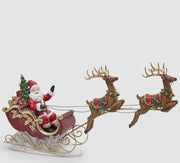 Babbo con Slitta H.39 L.57 L.17 Multicolore
