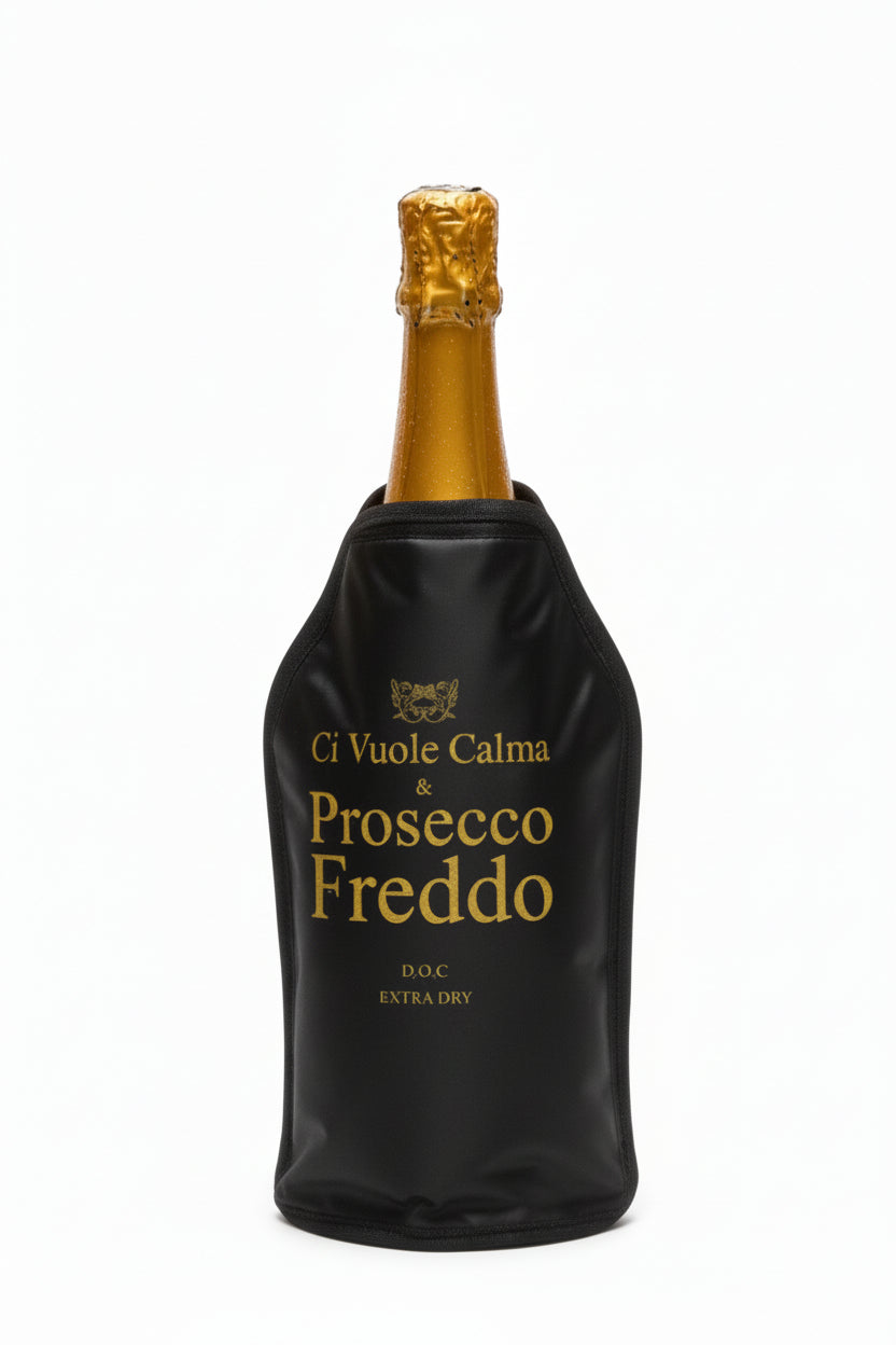 Glacette Raffredda Bottiglie H 23 cm Stampa Prosecco Nero PIU FORTY