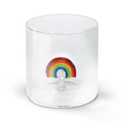 Bicchiere in Vetro Borosilicato 250 ml Decoro Arcobaleno WD