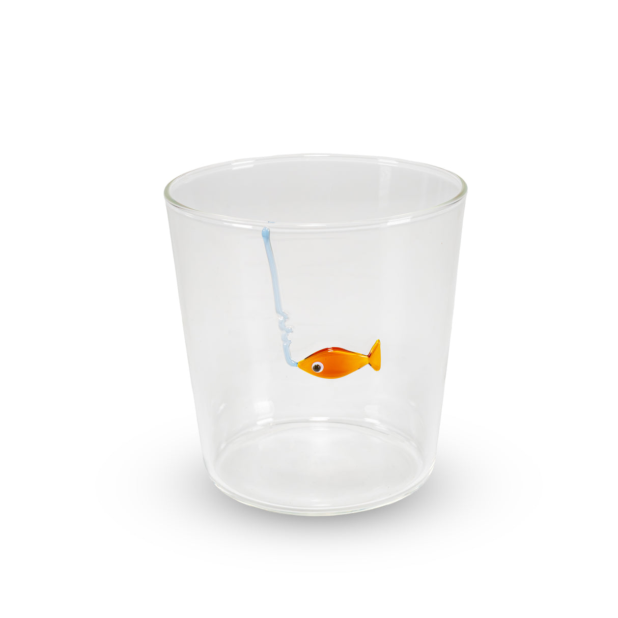 Bicchiere in Vetro Borosilicato Decoro Pesce con Amo 250 ml WD LIFESTYLE