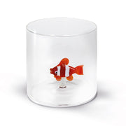 Bicchiere Vetro Borosilicato Decoro Pesce Pagliaccio 250ml WD LIFESTYLE