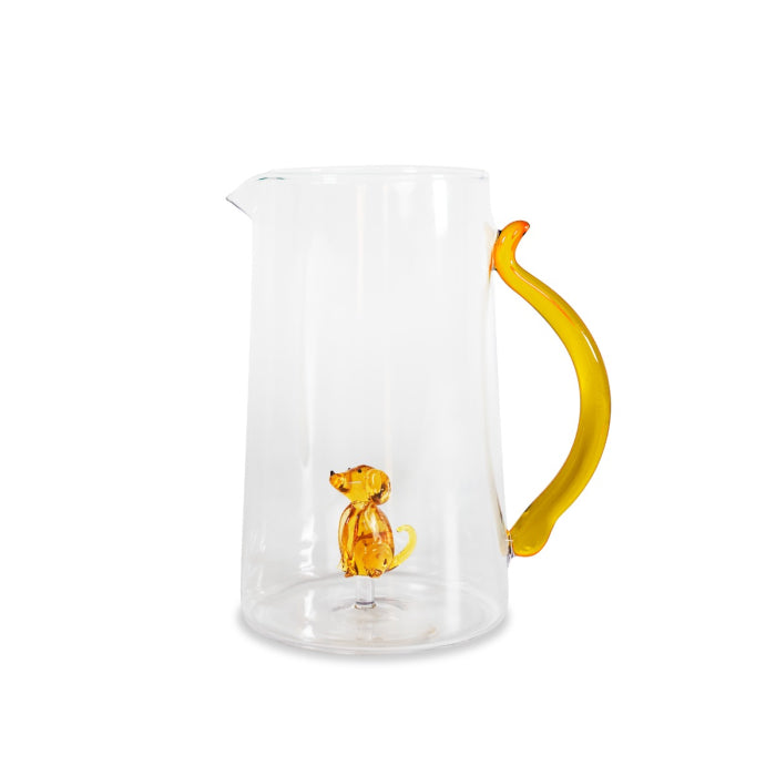 Caraffa in Vetro Borosilicato Decoro Cane 1,5 Lt Trasparente WD LIFESTYLE