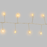 Catena Natale MiniCluster D 6 Cm 1000 MicroLed 20 Mt + 4 Mt Cavo Argento Bianco Caldo Lotti