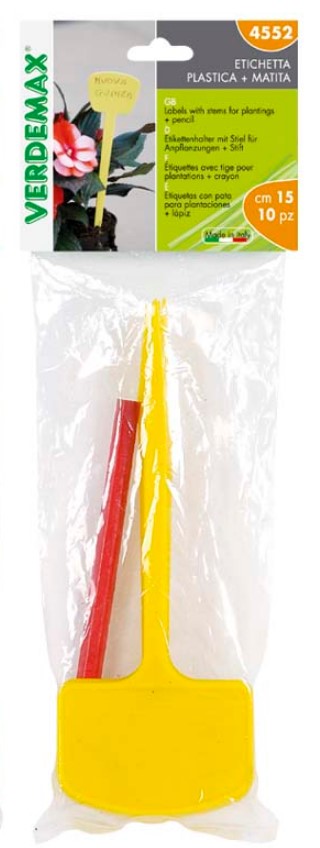 ETICHETTE DIRITTE CON GAMBO PER PIANTAGIONI BUSTA DA 10PZ