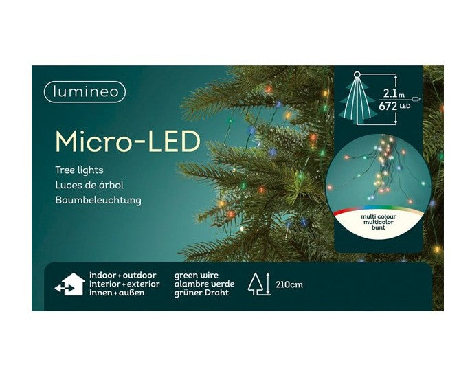 672 MICROLED MULTICOLOR 210CM PER ALBERO DI NATALE