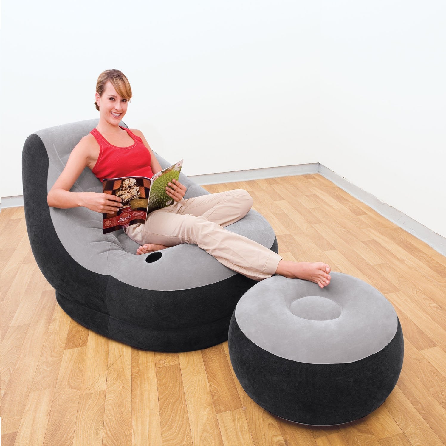 POLTRONA LOUNGE 99X130X76CM CON POGGIA PIEDI