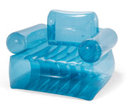 POLTRONA TRASPARENTE BLU GONFIABILE