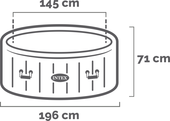 PISCINA SPA IDROMASSAGGIO BUBBLE MASSAGE BLU NAVY 4 POSTI 196 X 196 X 71 CM