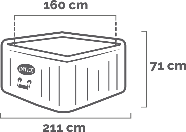 PISCINA SPA IDROMASSAGGIO CALACATTA DUAL ZONE 4 POSTI 211 X 211 X 71 CM