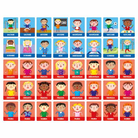 FLASHCARDS MONTESSORI EMOZIONI E AZIONI
