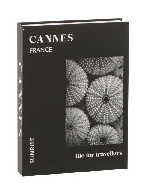 Buchförmige Aufbewahrungsbox Cannes Schwarz J-LINE