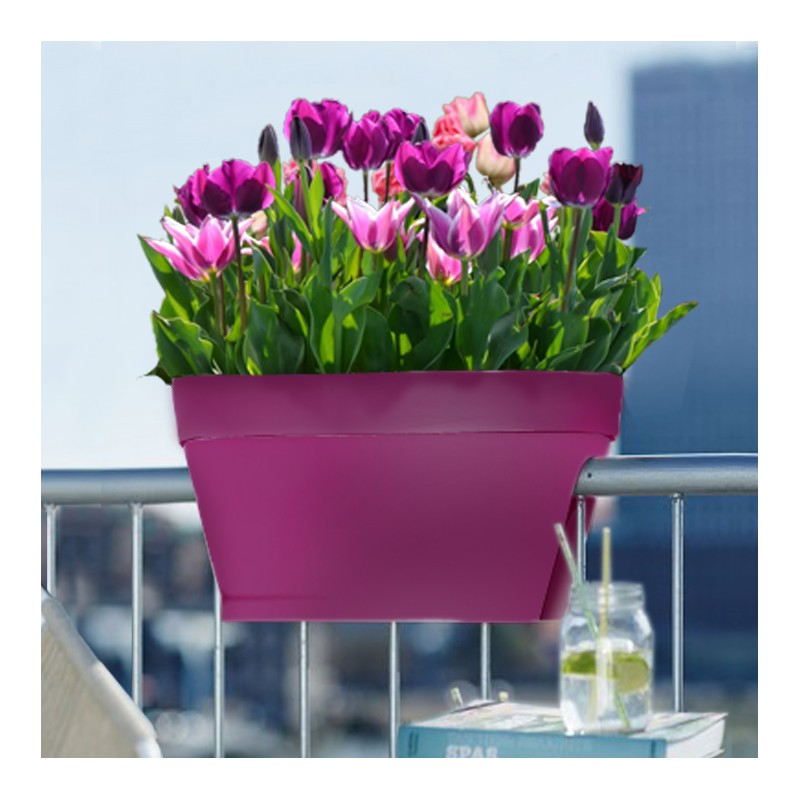BALCONETTA VASO LOFT URBAN FLOWER BRIDGE 50CM COLORE A SCELTA