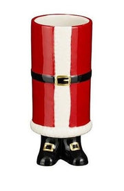 Mico Decorations Vaso Babbo Natale 22xD10 cm, rosso