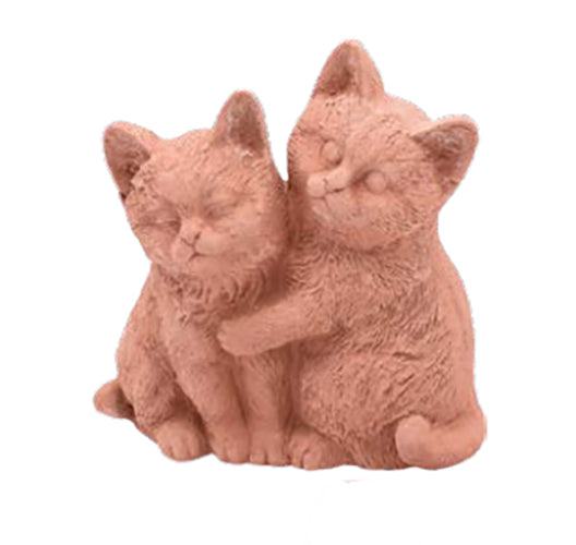 GATTINI INNAMORATI CM.18 IN TERRACOTTA