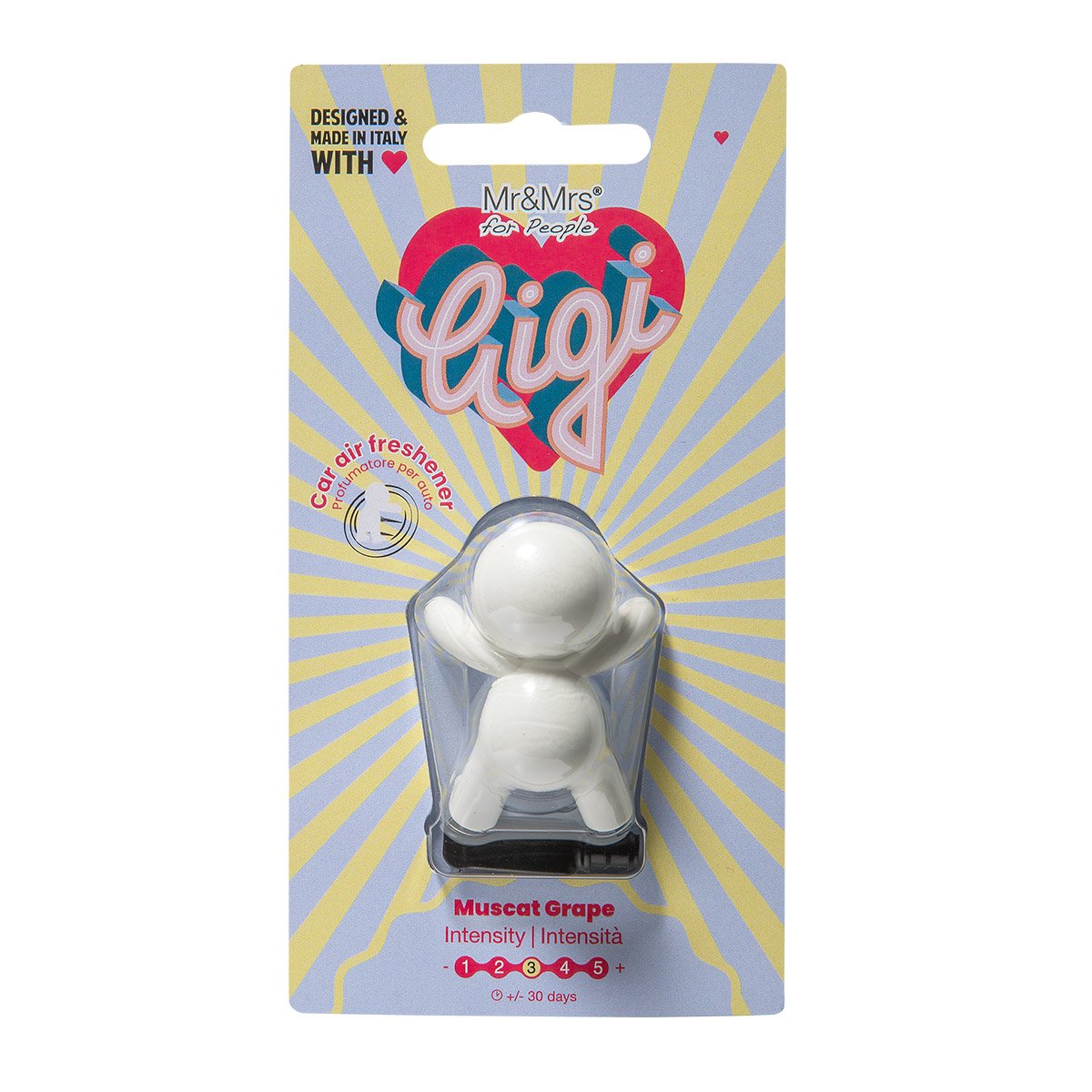 MR & MRS FRAGRANCE PROFUMATORE PER AUTO GIGI BIANCO MUSCAT GRAPE