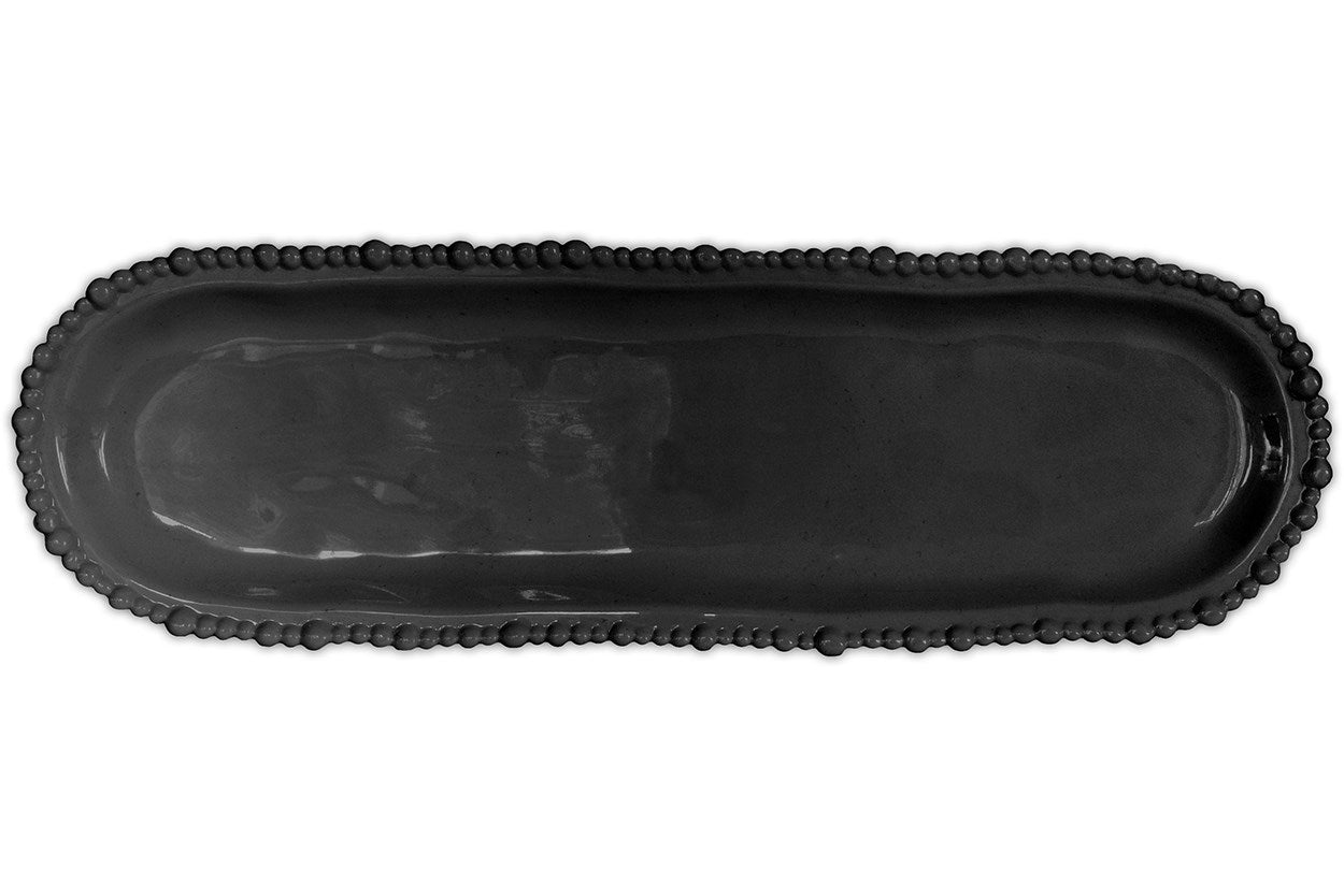 PIATTO A SERVIRE OVALE 44,5X13,5 CM - NERO