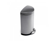 SEMI-ROUND STEP CAN - BRUSHED - 40 LITRI BIDONE SPAZZATURA