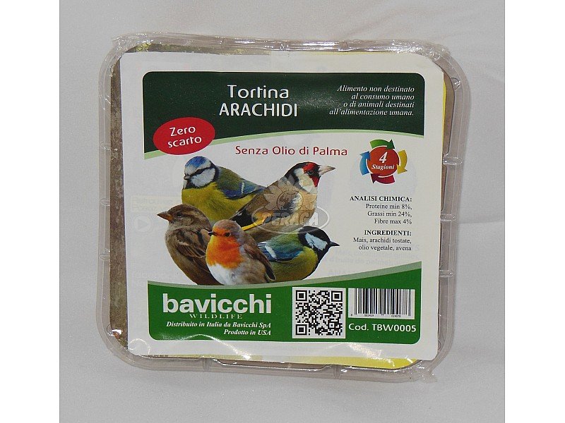 TORTINA ARACHIDI SENZA OLIO DI PALMA PER UCCELLI SELVATICI 315 G