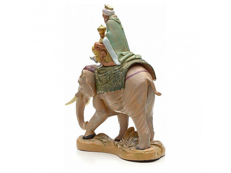 RE MAGIO GASPARRE SU ELEFANTE 19CM IN RESINA (F44)