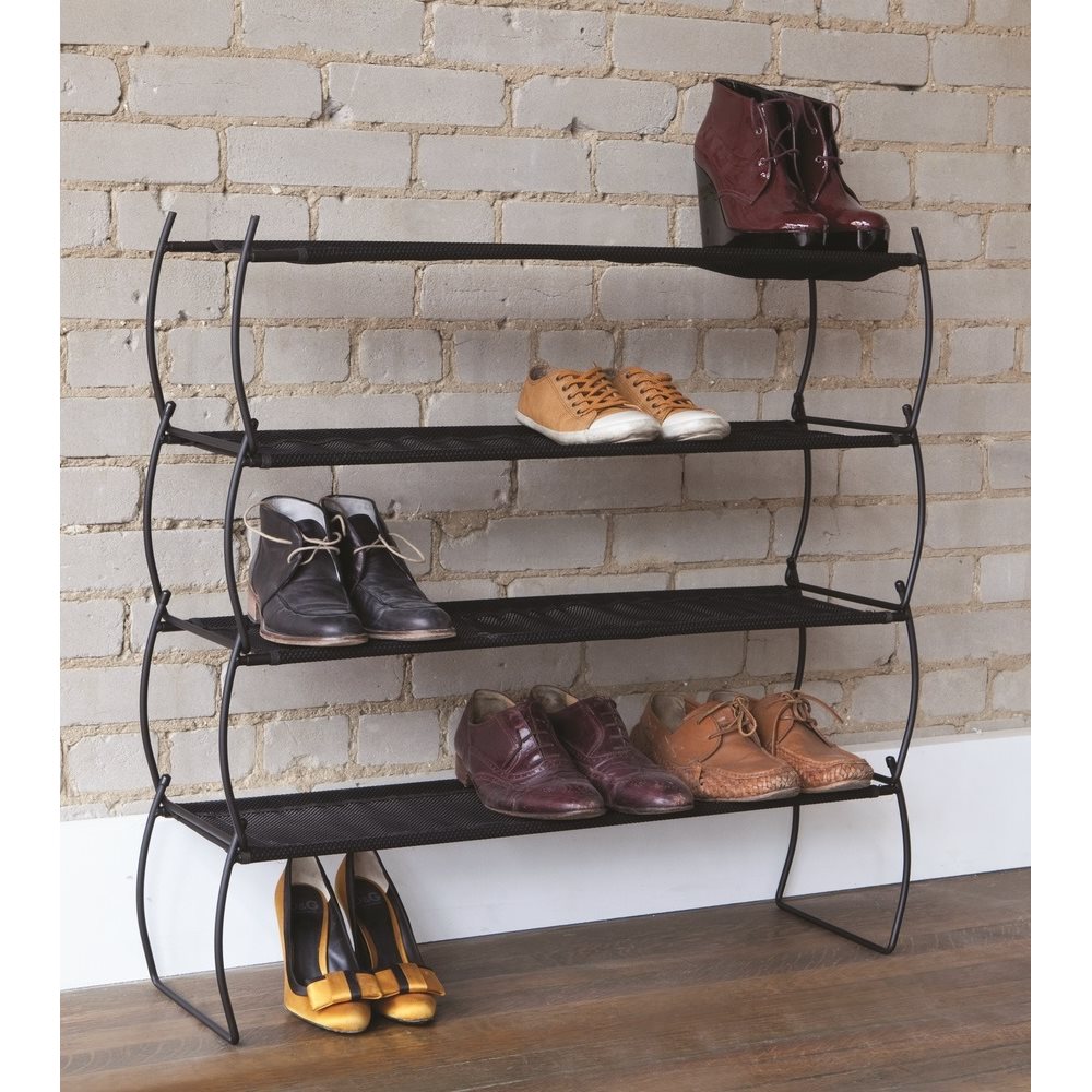 SCARPIERA IMELDA IN METALLO NERO 23X23X81 CM