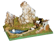 LAGHETTO CON PARETE ROCCIOSA 31x18x20CM