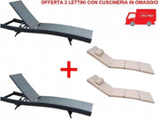 OFFERTA 2 LETTINI MARRONE SCURO COMPLETI DI CUSCINERIA