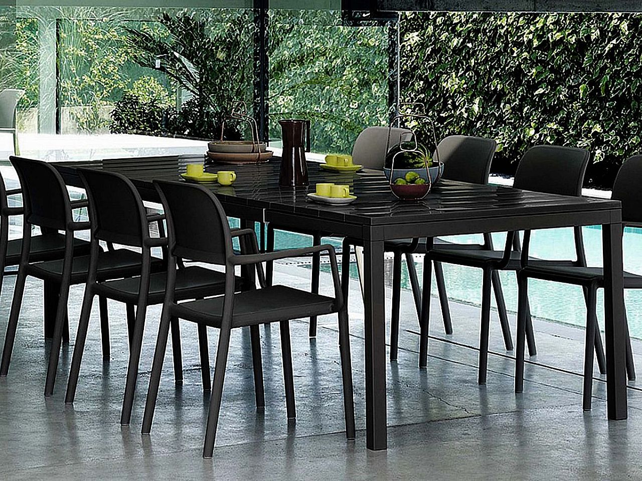 OFFERTA TAVOLO RIO ALLUNGABILE 210/280CM +6 POLTRONE RIVA COLORE A SCELTA