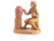 PASTORELLA CON VASO 6,5CM IN RESINA (F-254)