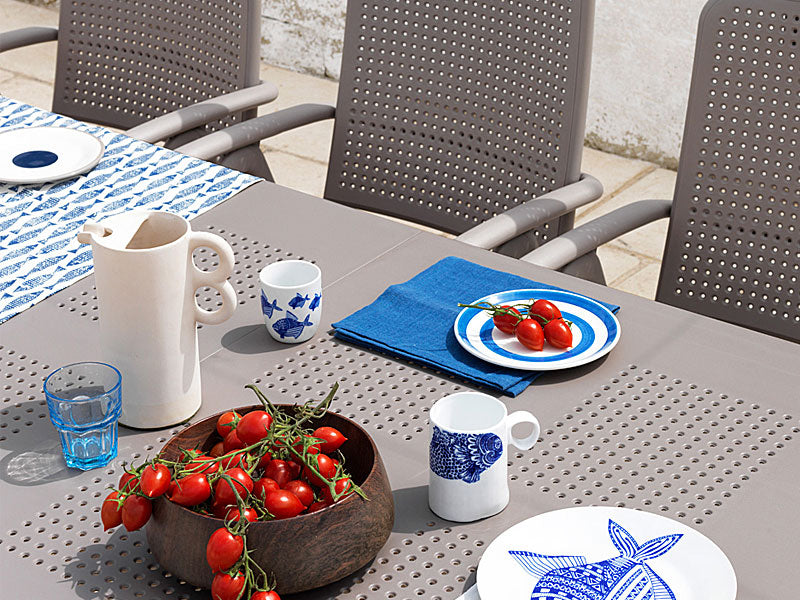 OFFERTA TAVOLO LIBECCIO ALLUNGABILE 160/220CM + 6 POLTRONE ACQUAMARINA COLORE A SCELTA