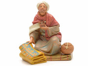 PASTORE CON TAPPETO 12CM IN RESINA (F-69)